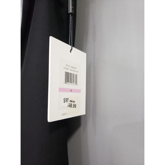 Calvin Klein Sleeveless Round Neck Cloud Tie Dye Color Block Knit‎ Dress Size 6 - Picture 4 of 7